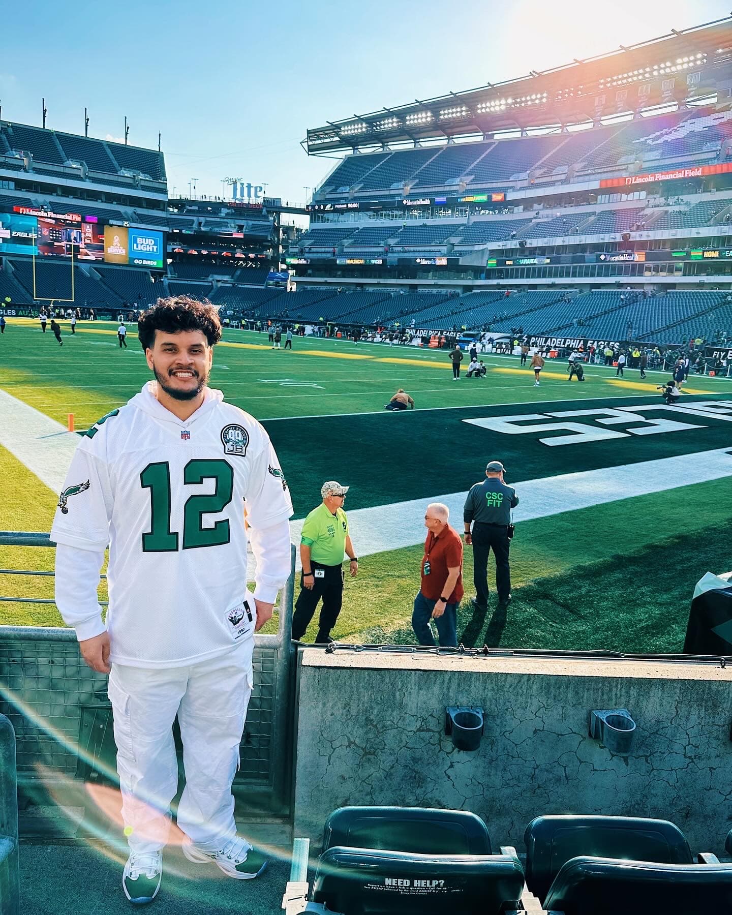 Harjot Sandhu at Lincoln Financial Field, Philadelphia Eagles stadium