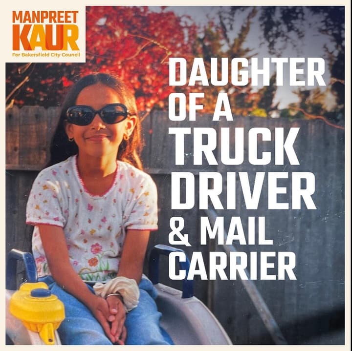 Campaign graphic: Daughter of a Truck Driver and Mail Carrier